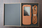 Leather case With Flap brown